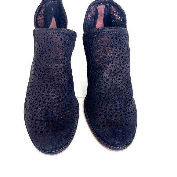 Jeffrey Campbell Rosalee Booties Shoes Size 10 Black Suede Boho Western Chunky - Picture 6 of 10